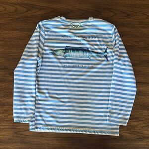 Prodoh Blue and White Striped Long-Sleeve Tee for Kids